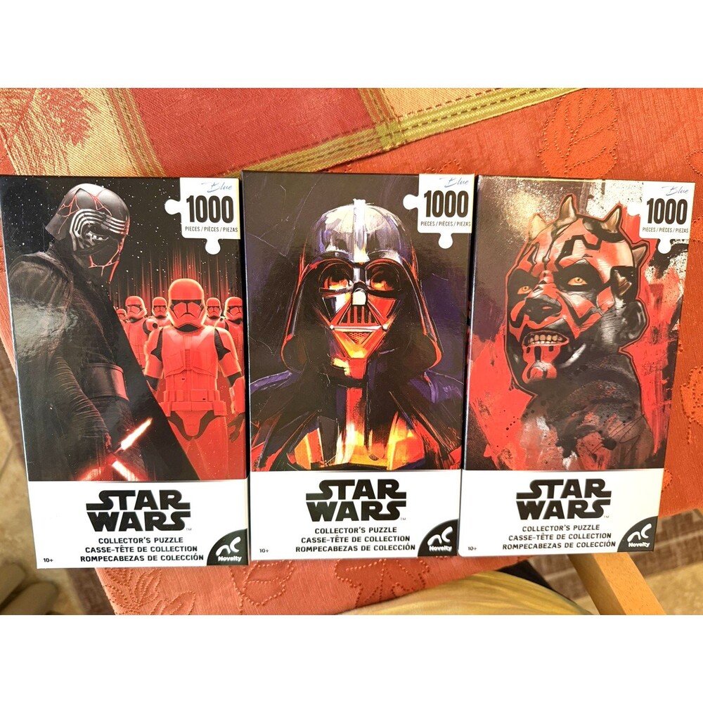 Star Wars Collector's Puzzle Lot 3 Pack 1000pc Kylo Ren Darth Maul New Sealed
